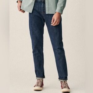 Sézane Octobre Editions Mens Straight Leg 100% Organic Selvedge Denim Jean 32x30